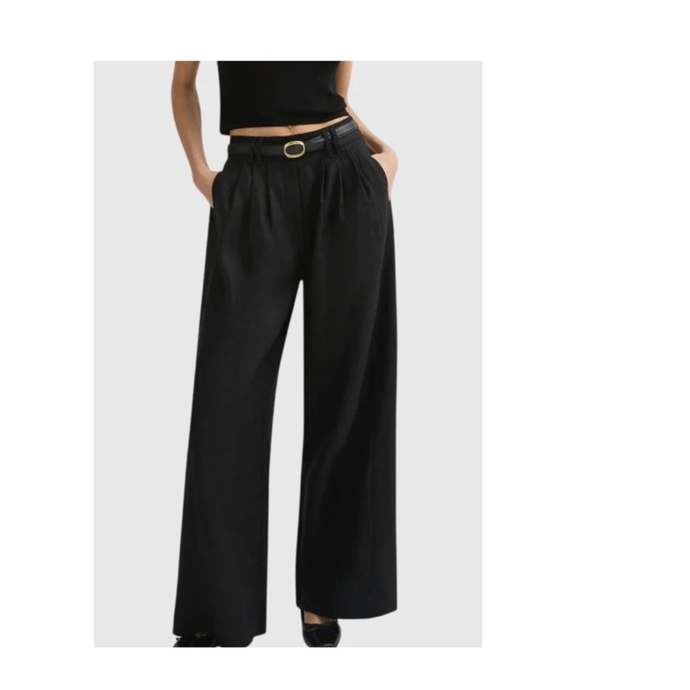 Posse Black Wide-Leg Trousers. Sz: XS.